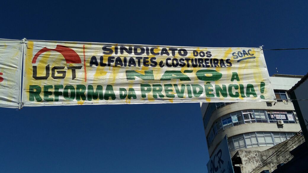 SOAC na luta contra a "reforma da Previdência" de Temer, que penaliza ainda mais as mulheres e os jovens